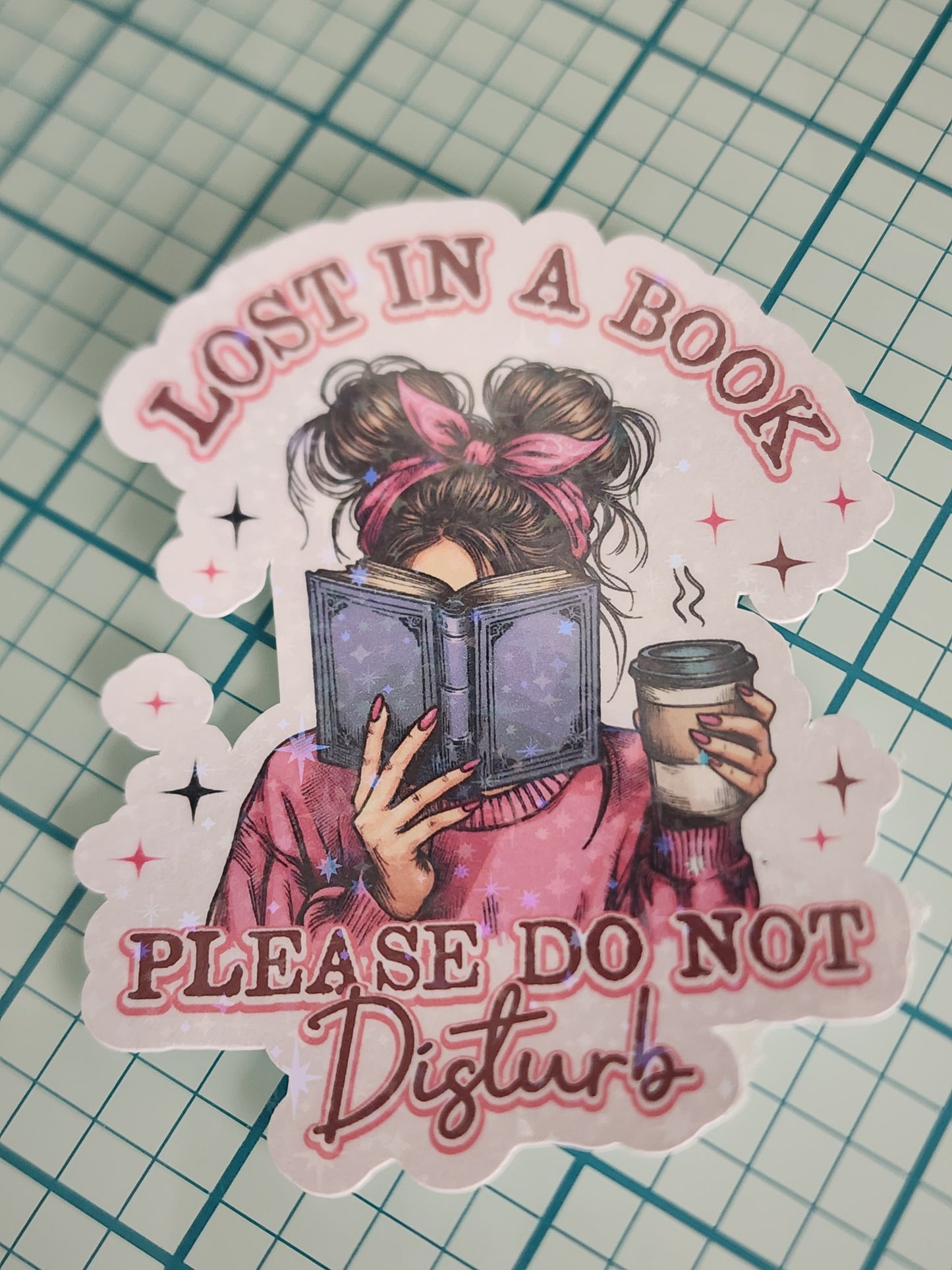 Lost In A Book 3" Sticker