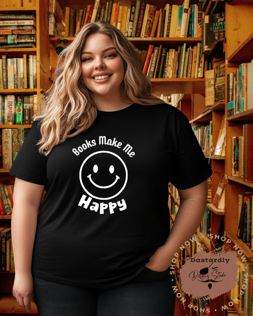 Books Make Me Happy Graphic T-Shirt