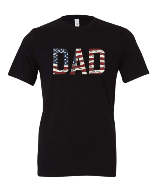 Patriotic Dad Crew Neck T-Shirt