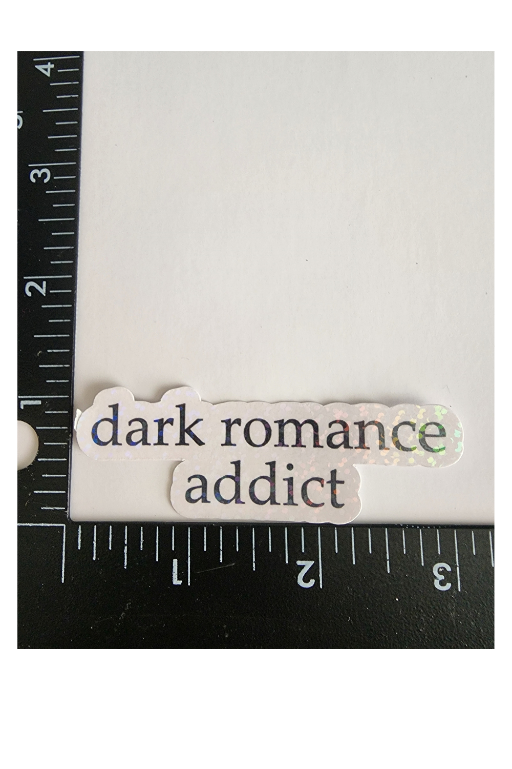 Dark Romance Addict Typography 3" Sticker