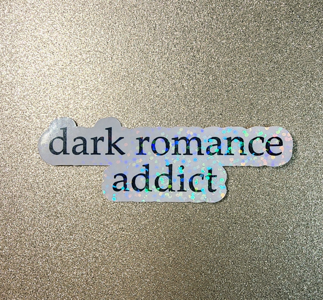 Dark Romance Addict Typography 3" Sticker