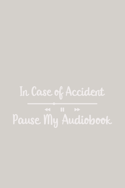 In Case of Accident Window Decal