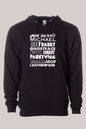 Horror Character Word Art Hooded Sweatshirt