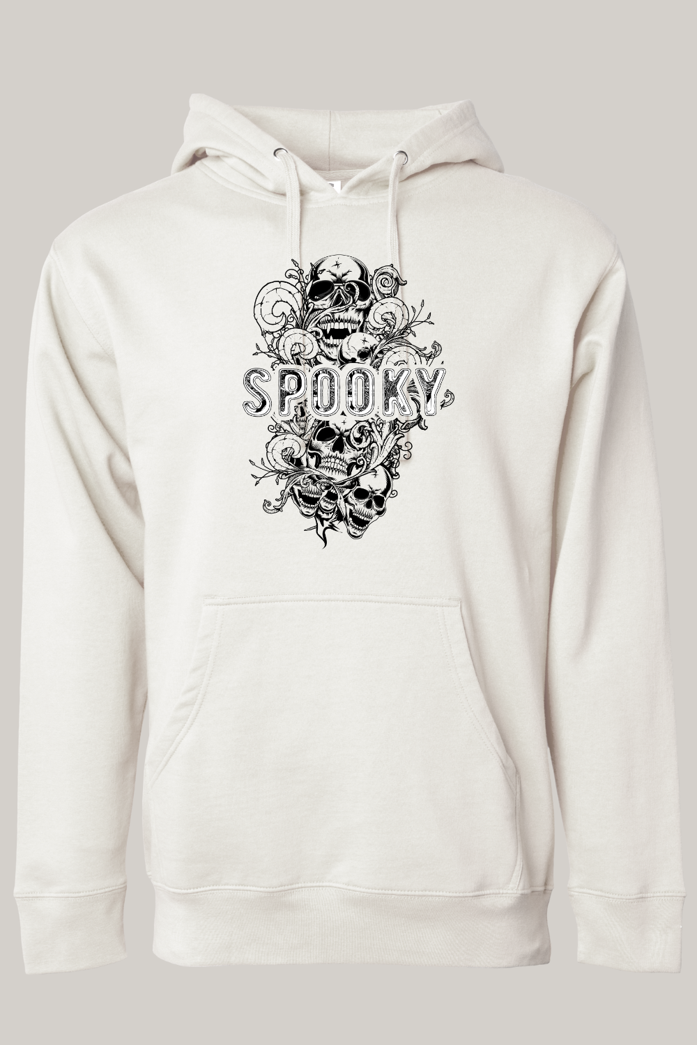Spooky Halloween Skull Florished Hooded Sweatshirt