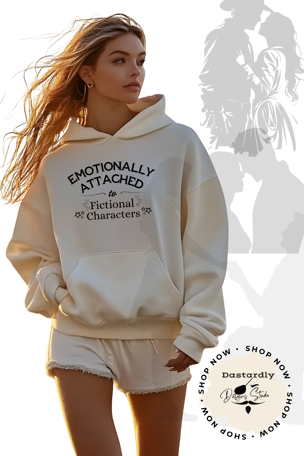 Emotionally Attached to Fictional Characters Hooded Sweatshirt