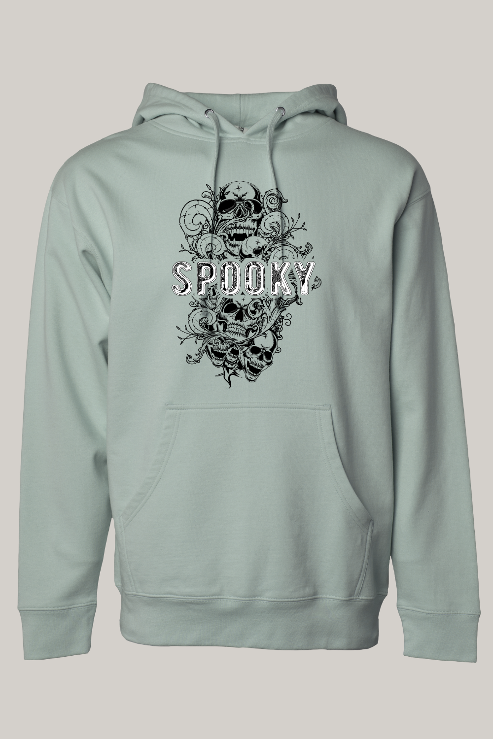 Spooky Halloween Skull Florished Hooded Sweatshirt