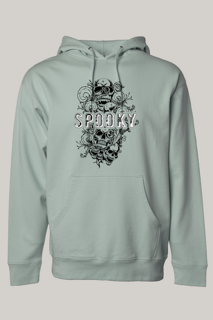 Spooky Halloween Skull Florished Hooded Sweatshirt
