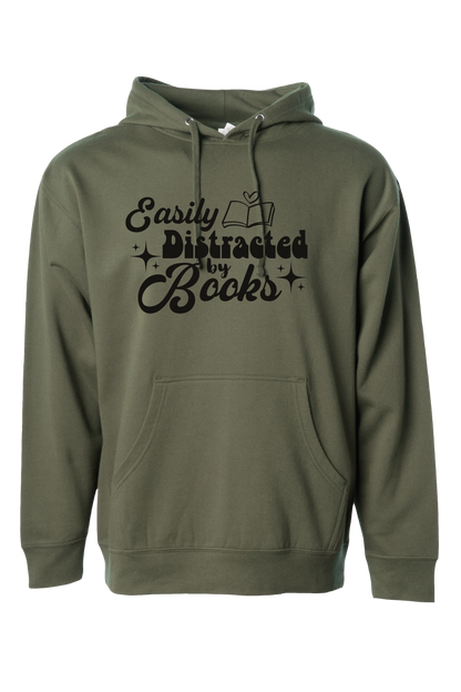 Easily Distracted by Books Hooded Sweatshirt