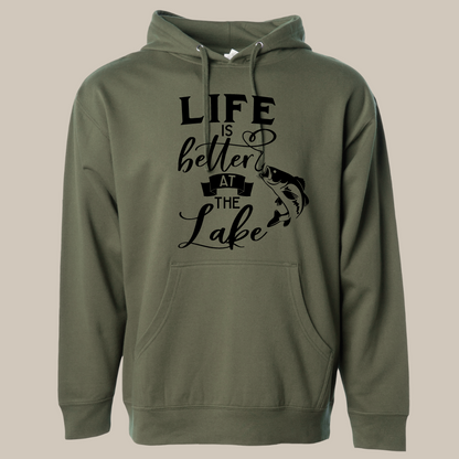 Life is Better at the Lake Hooded Pullover Sweatshirt