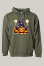 Halloween Themed Skeleton Witch Hooded Sweatshirt