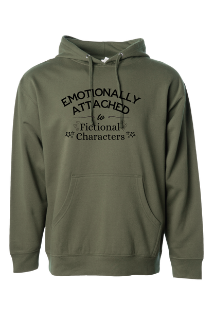 Emotionally Attached to Fictional Characters Hooded Sweatshirt