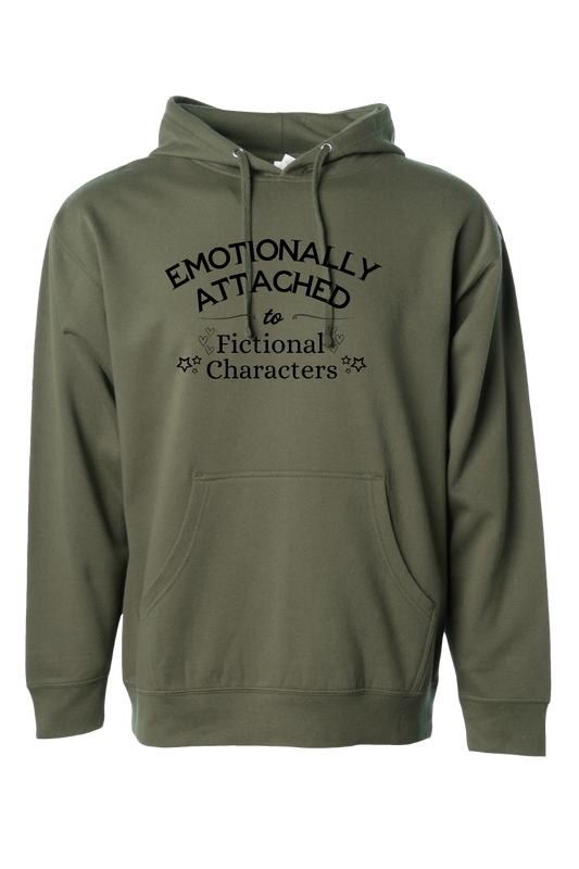 Emotionally Attached to Fictional Characters Hooded Sweatshirt