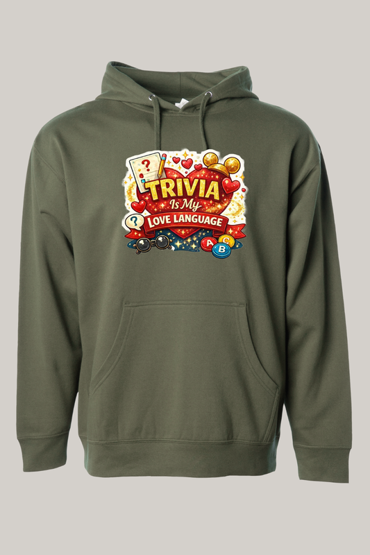 Trivia Is My Love Language Hooded Sweatshirt