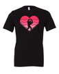 Big Foot Valentine Heart T-Shirt | Funny Bigfoot Valentine Tee |