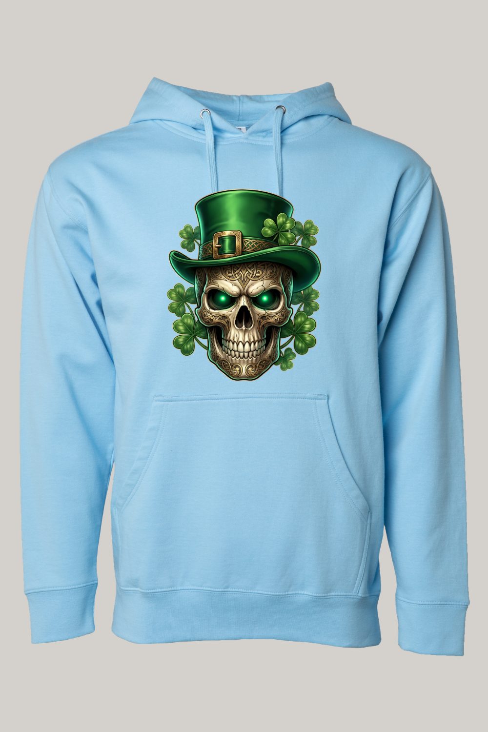 Irish Skull St Patrick's Day Hooded Sweatshirt