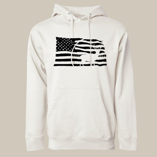 American Flag/Hunting Midweight Hoodie Pullover