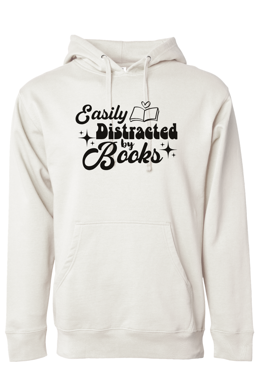 Easily Distracted by Books Hooded Sweatshirt