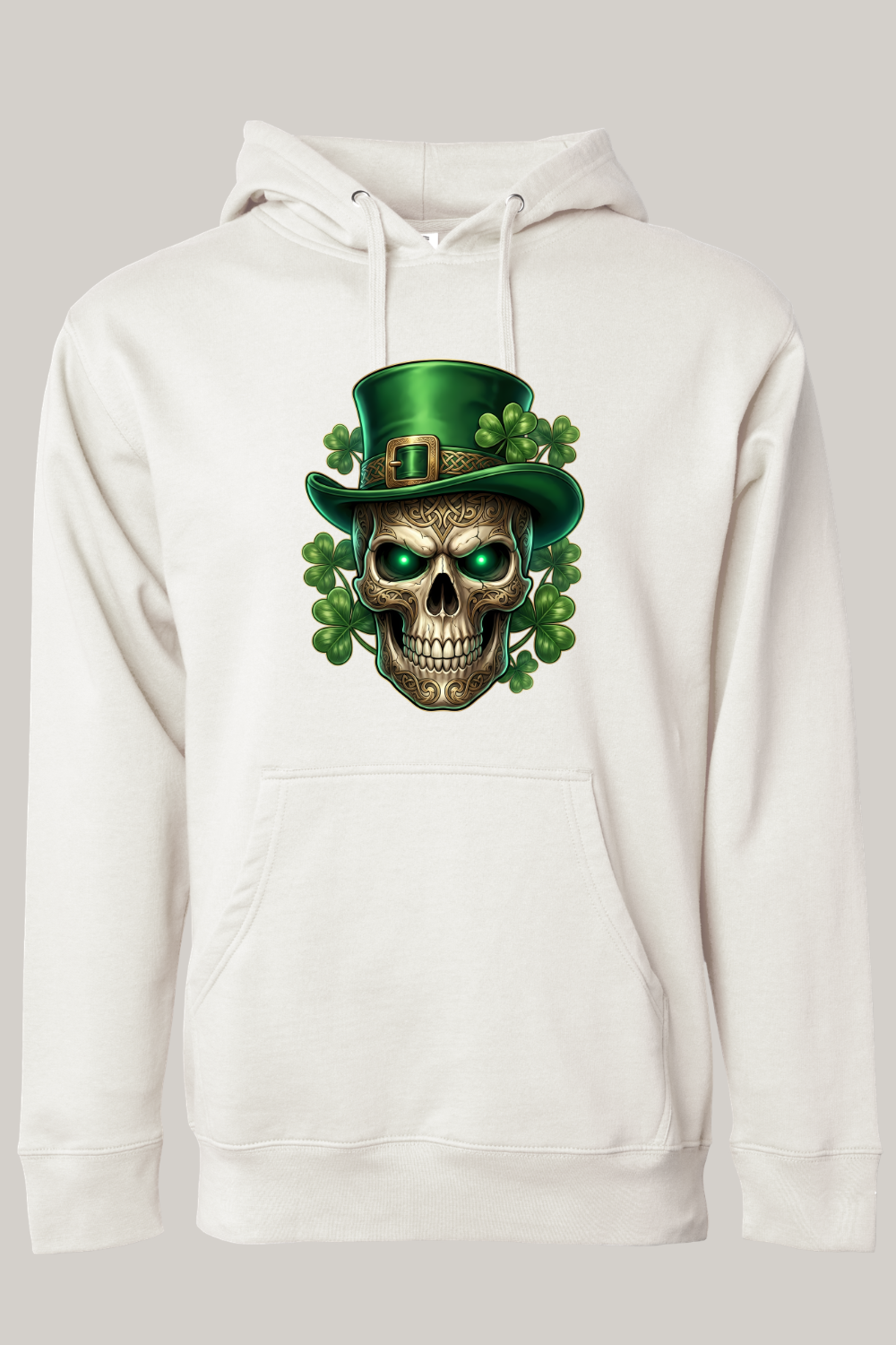 Irish Skull St Patrick's Day Hooded Sweatshirt