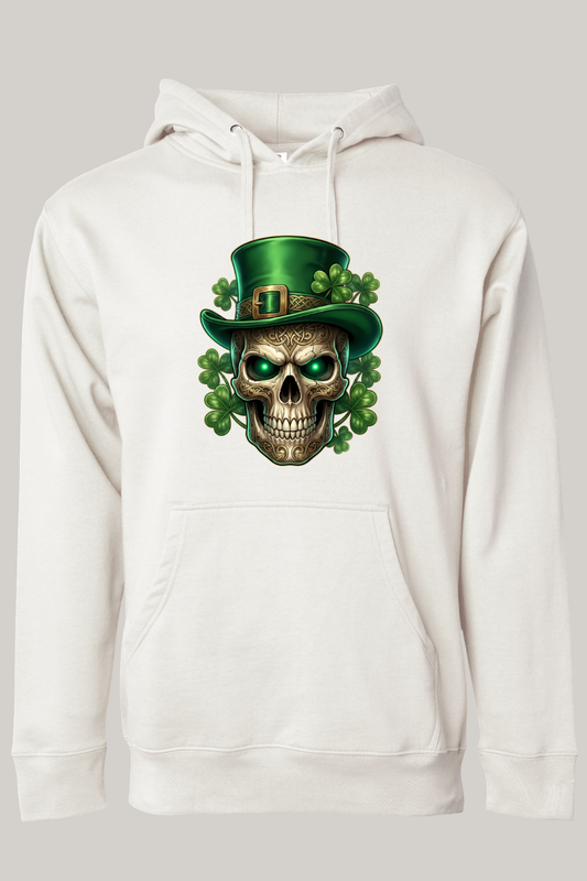 Irish Skull St Patrick's Day Hooded Sweatshirt