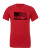 American Flag/Hunting Unisex Short Sleeve T-Shirt Graphic Design