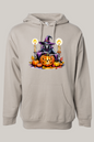 Halloween Themed Skeleton Witch Hooded Sweatshirt