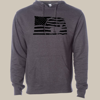 American Flag/Hunting Midweight Hoodie Pullover