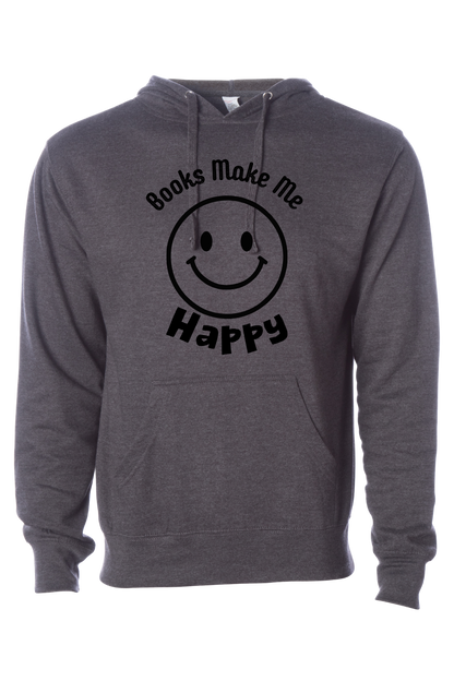 Books Make Me Happy Hooded Sweatshirt