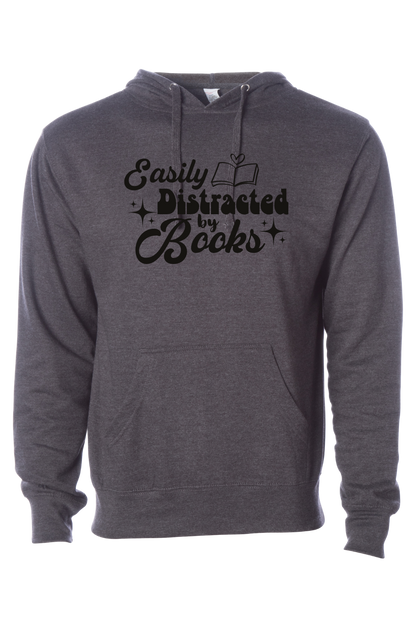 Easily Distracted by Books Hooded Sweatshirt