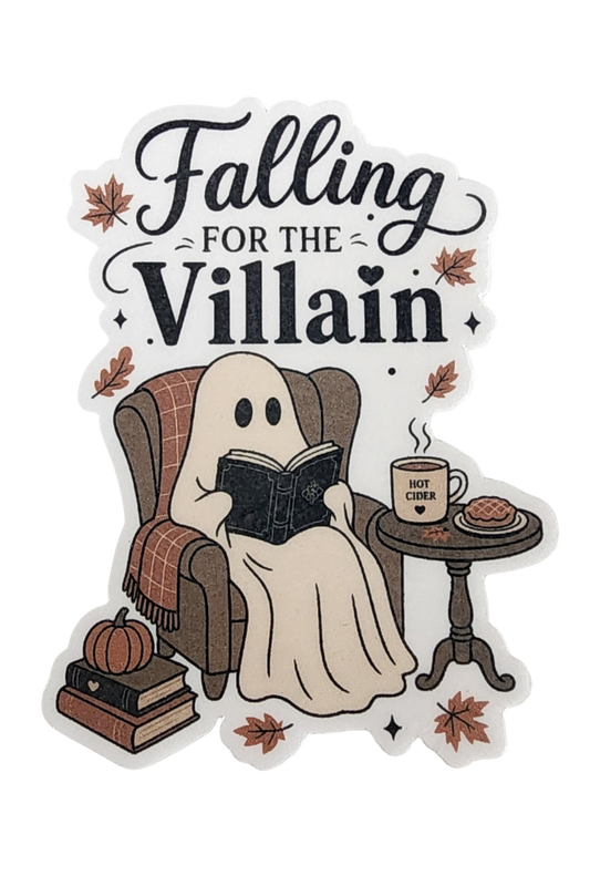 “Falling for the Villain” 3-inch sticker