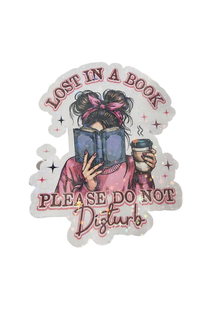 Lost In A Book 3" Sticker