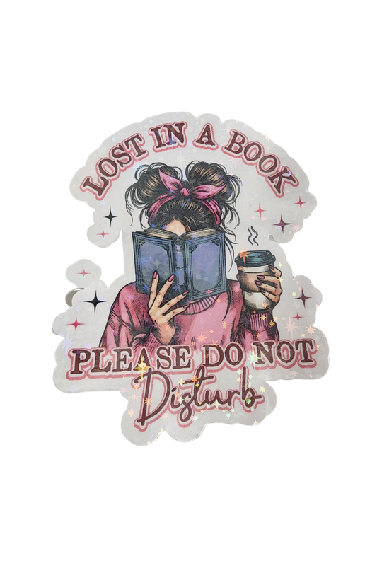 Lost In A Book 3" Sticker