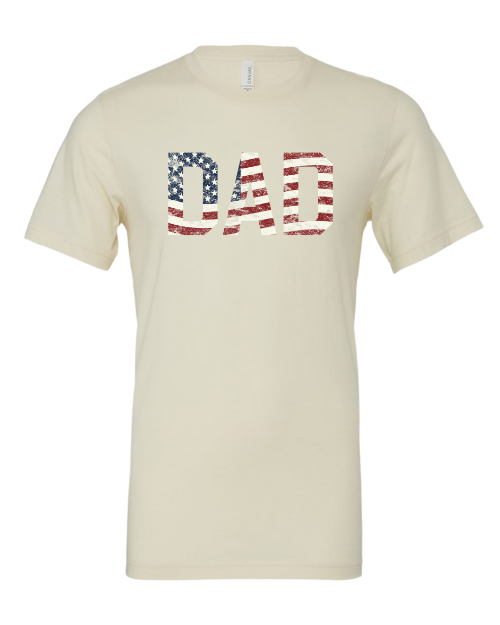 Patriotic Dad Crew Neck T-Shirt
