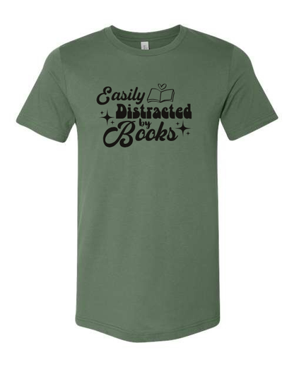 Easily Distracted by Books Graphic T-Shirt