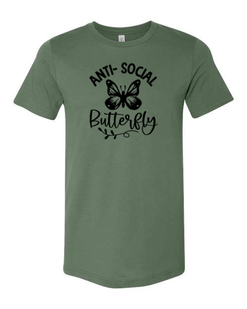 Anti-Social Butterfly Short Sleeve T-Shirt