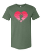 Big Foot Valentine Heart T-Shirt | Funny Bigfoot Valentine Tee |