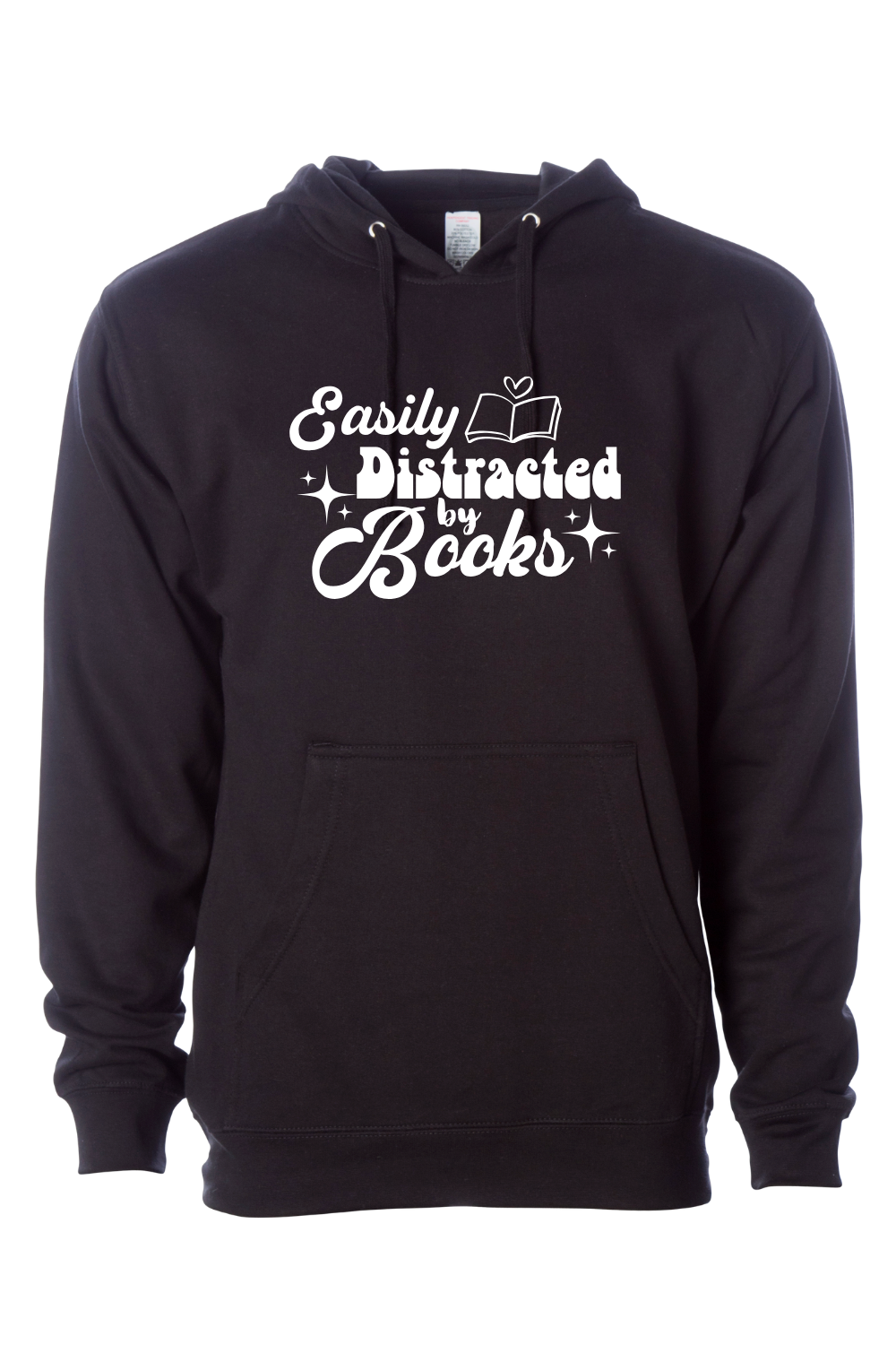 Easily Distracted by Books Hooded Sweatshirt