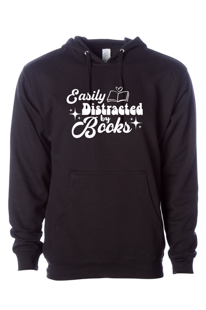 Easily Distracted by Books Hooded Sweatshirt