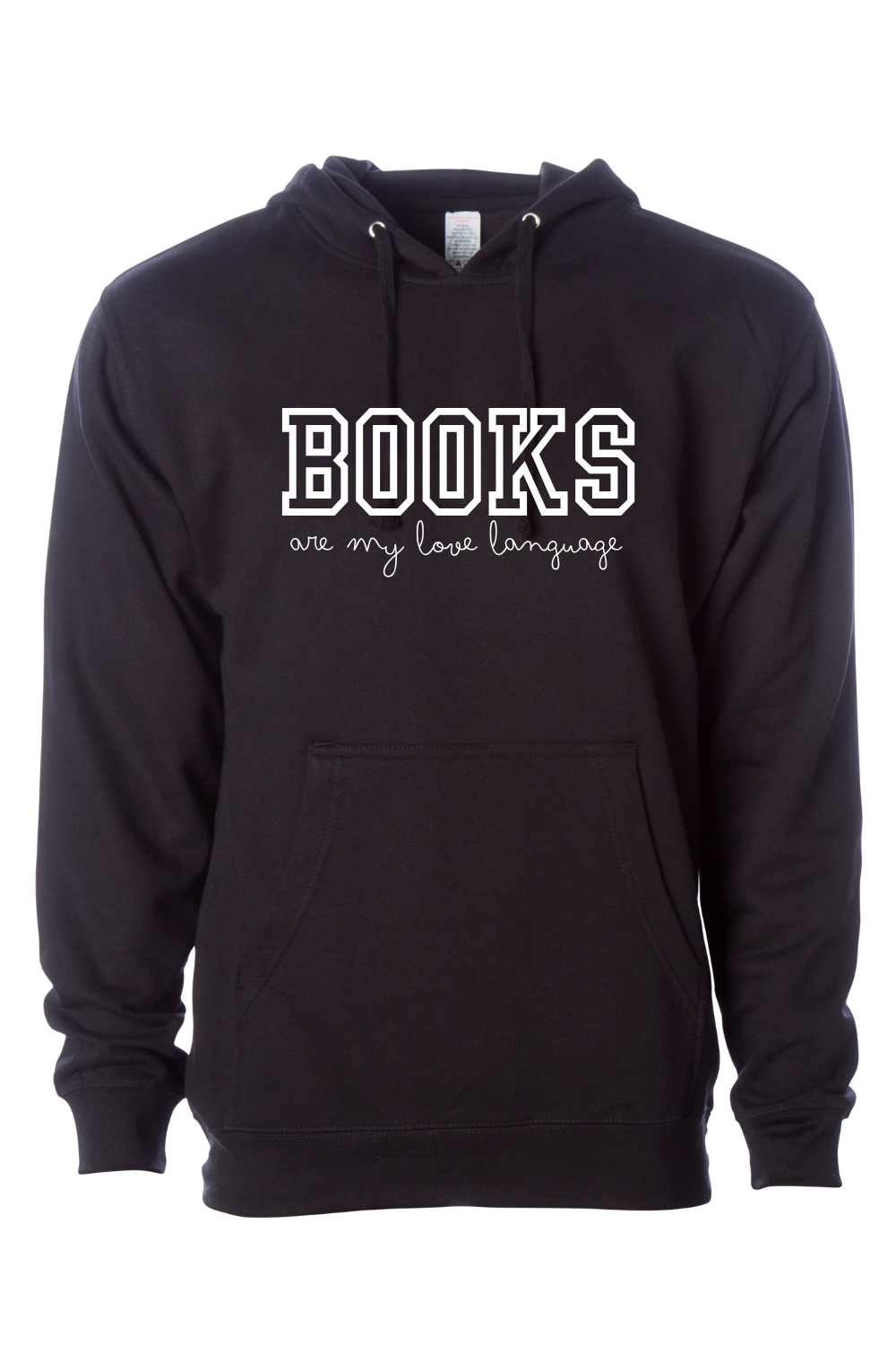 Books Are My Love Language Hooded Sweatshirt | Cozy Book Lover Hoodie | Unisex & Extended Sizes