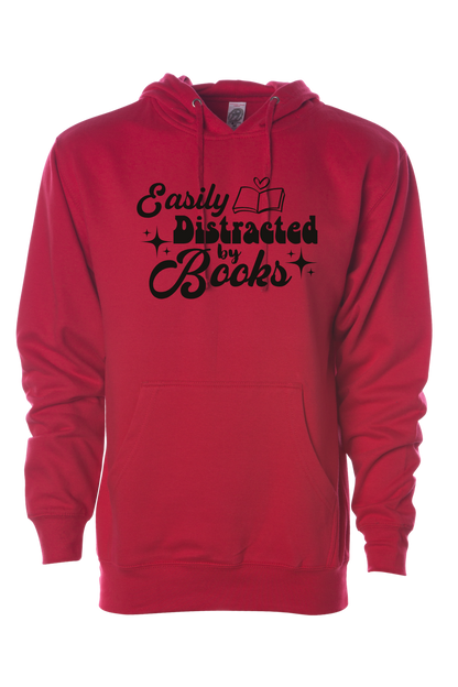 Easily Distracted by Books Hooded Sweatshirt