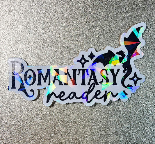 Romantasy Reader Dragon 3" Sticker