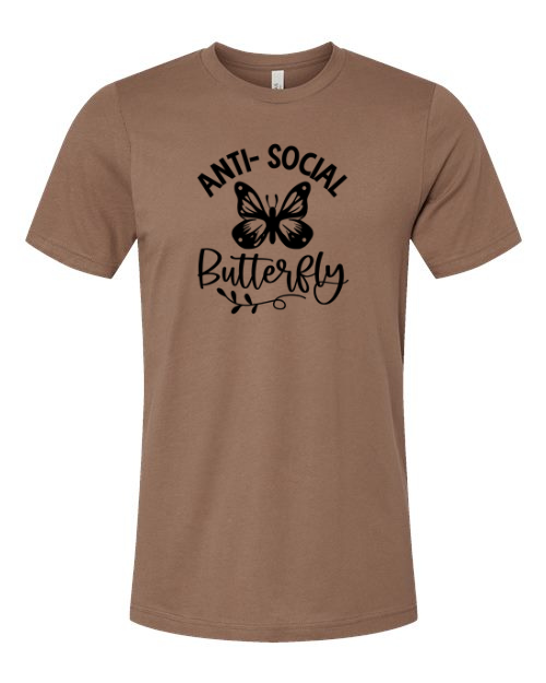 Anti-Social Butterfly Short Sleeve T-Shirt