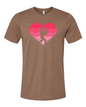 Big Foot Valentine Heart T-Shirt | Funny Bigfoot Valentine Tee |