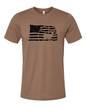 American Flag/Hunting Unisex Short Sleeve T-Shirt Graphic Design