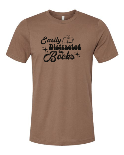 Easily Distracted by Books Graphic T-Shirt