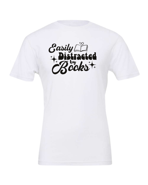 Easily Distracted by Books Graphic T-Shirt
