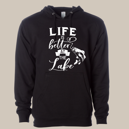 Life is Better at the Lake Hooded Pullover Sweatshirt