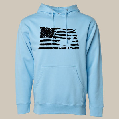 American Flag/Hunting Midweight Hoodie Pullover