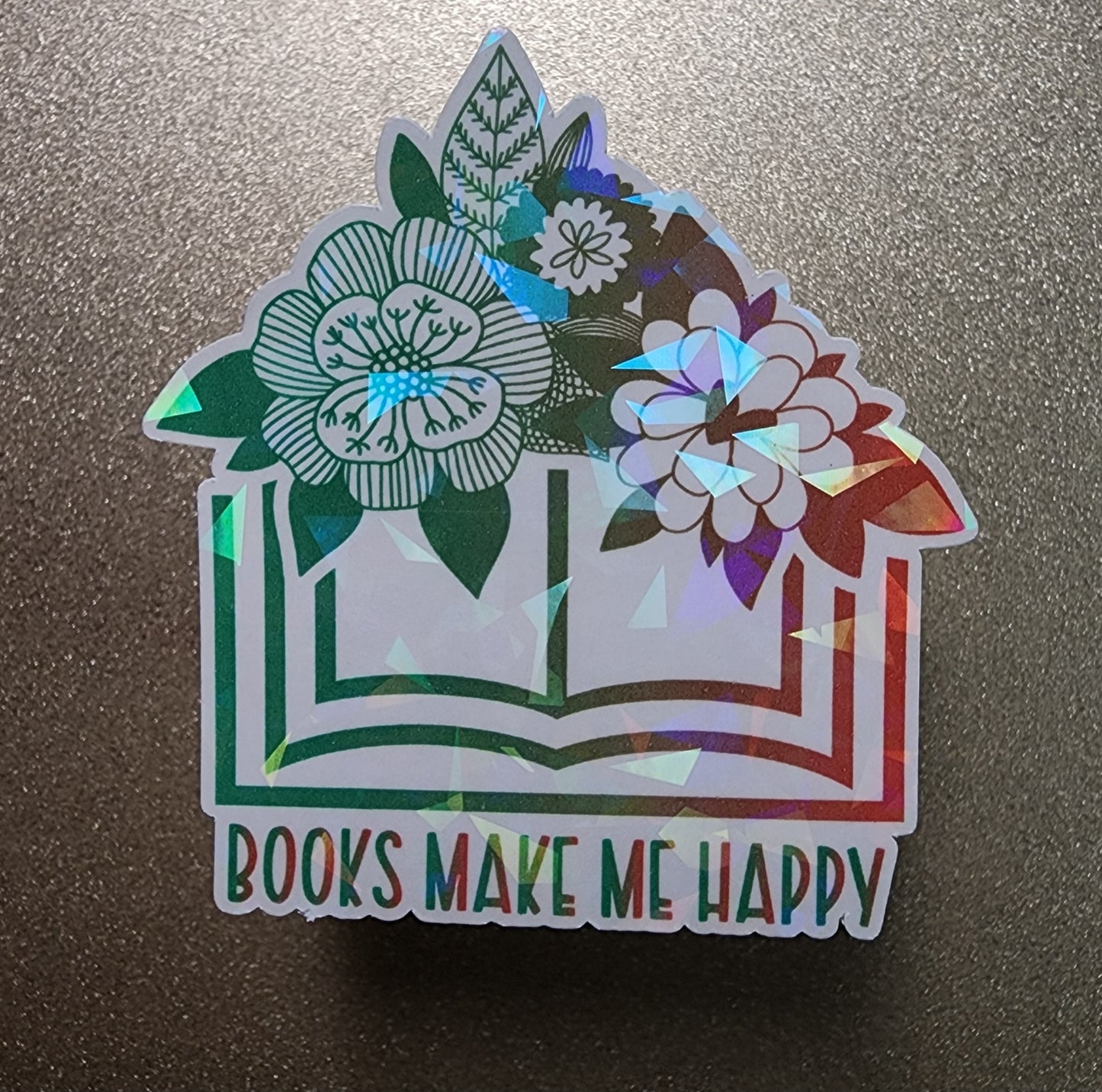 Books Make Me Happy 3" Sticker