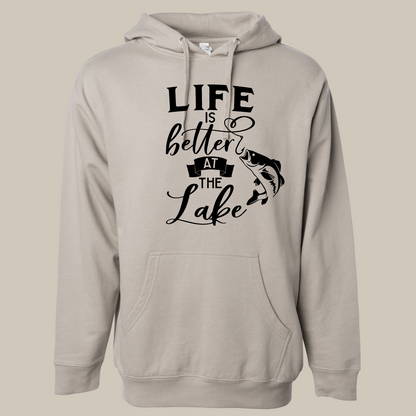 Life is Better at the Lake Hooded Pullover Sweatshirt