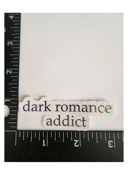 Dark Romance Addict Typography 3" Sticker